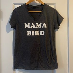 MAMA BIRD Soft V-Neck Lightweight Tee